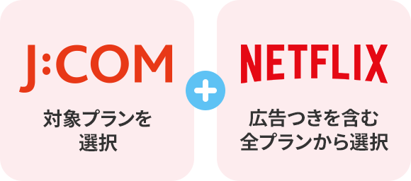 JCOM (select the applicable plan) + Netflix (select from all plans including those with ads)