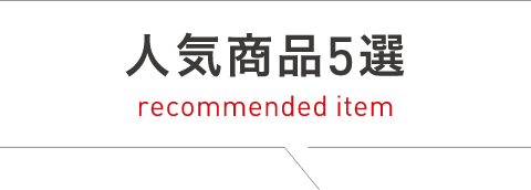 人気商品5選 recommend item