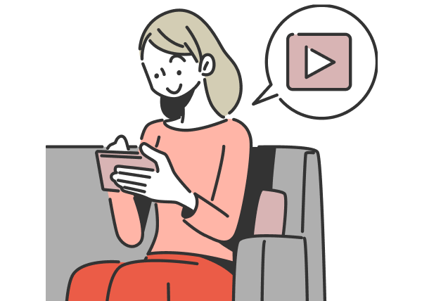 タブレットで動画視聴する女性のイメージ