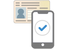 ICチップ読み取り可能スマートフォンのイラスト