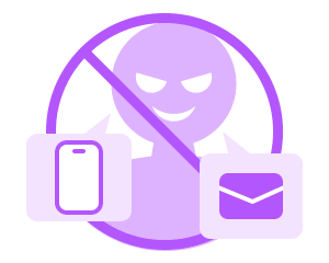 迷惑電話・メッセージブロックのイラスト