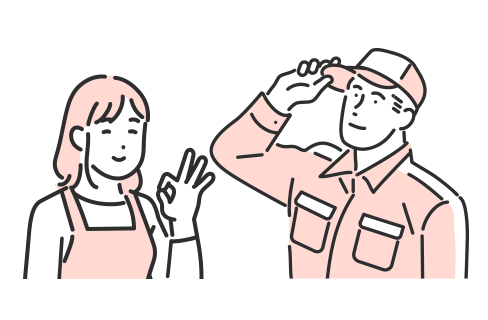 工事・機器の設置・設定のイラスト