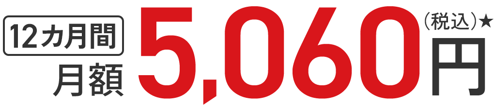 12カ月間5,060円