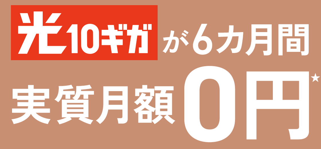 10GB fiber optic data for 6 months at effectively 0 yen per month