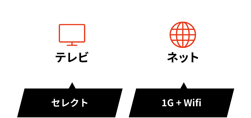 テレビ セレクト ネット 1G+Wifi
