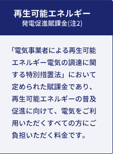 再生可能エネルギー 発電促進賦課金(注2)