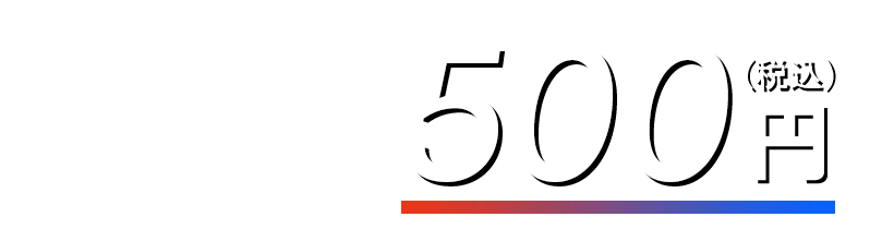 3カ月間 月額500円(税込)