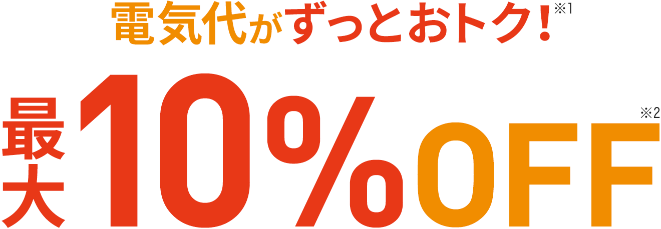 J:COM 電力 家庭用コースなら毎月の使用電力量300kWh超部分が10%割引!