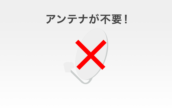 アンテナが不要！