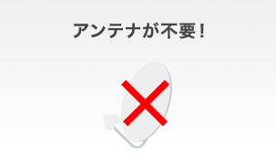 アンテナが不要！