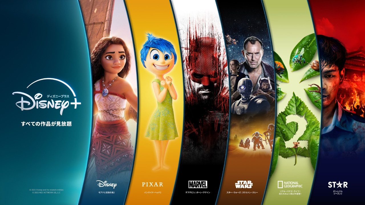 Disney+ディズニープラス すべての作品が見放題 J:COMとディズニーが贈る、感動の時間