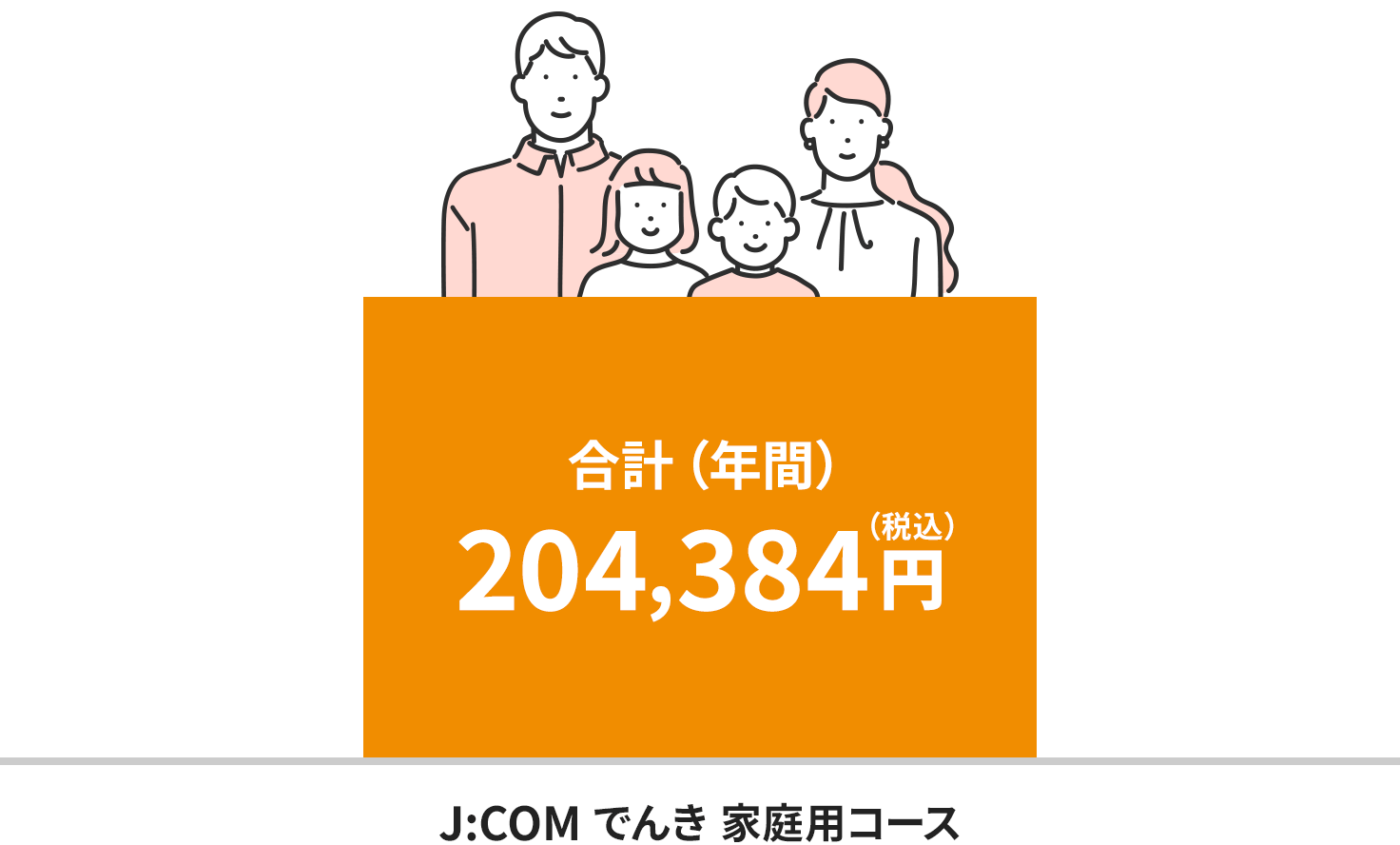 Illustration of discounts on electricity bills when you switch to J:COM DENRYOKU