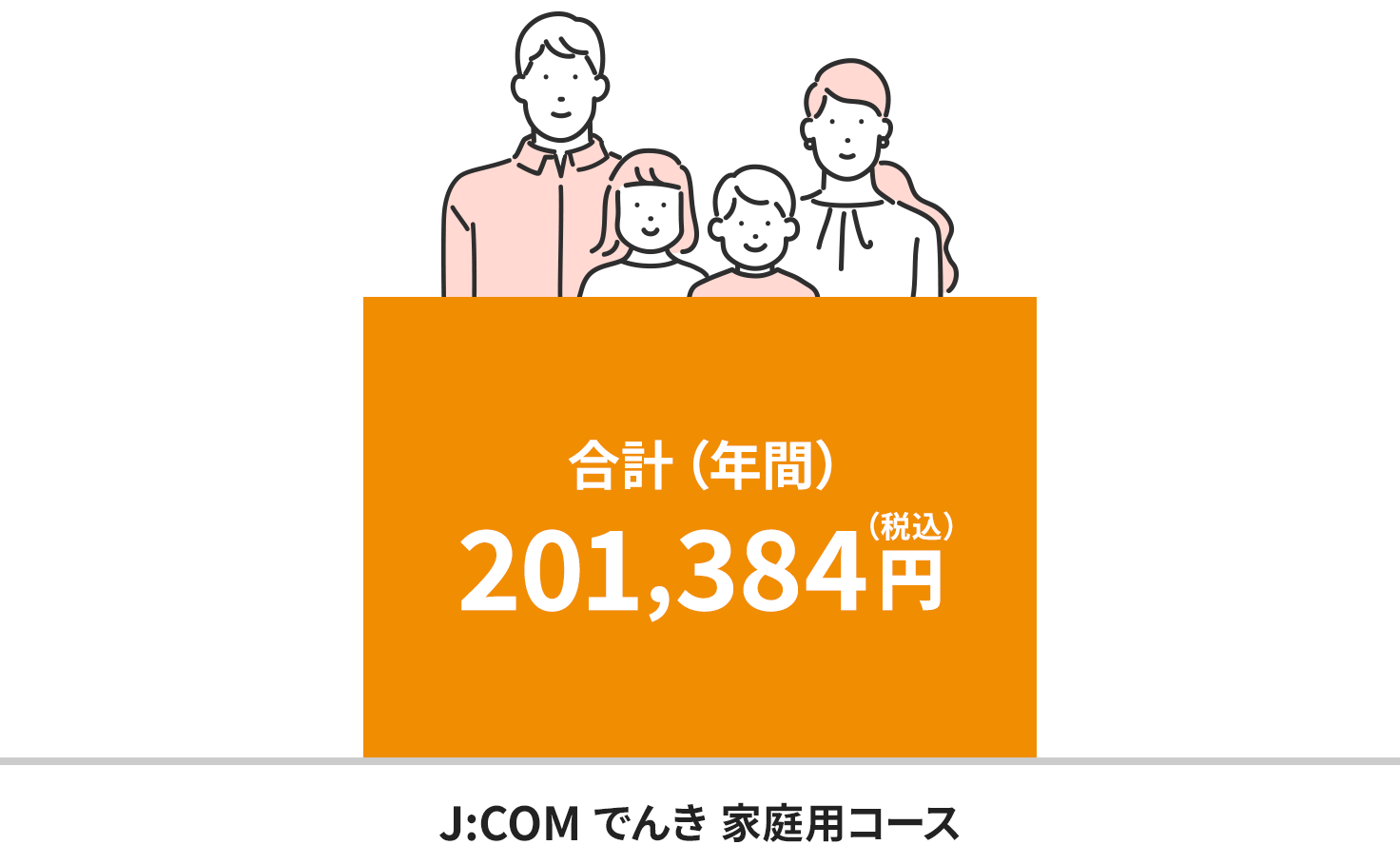 Illustration of discounts on electricity bills when you switch to J:COM DENRYOKU