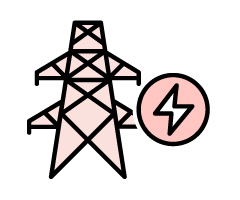 Illustration of a power transmission tower