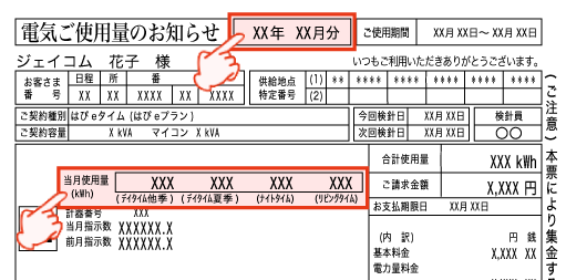 関西電力（はぴeタイム・自由化後）検針票