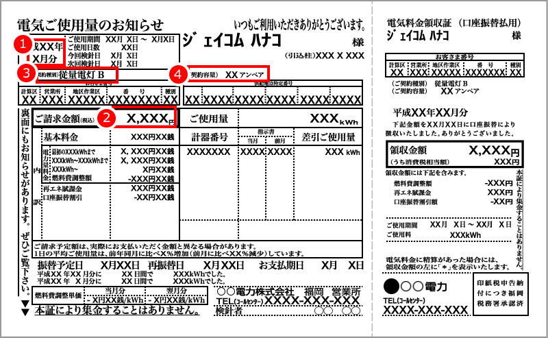 九州電力検針票