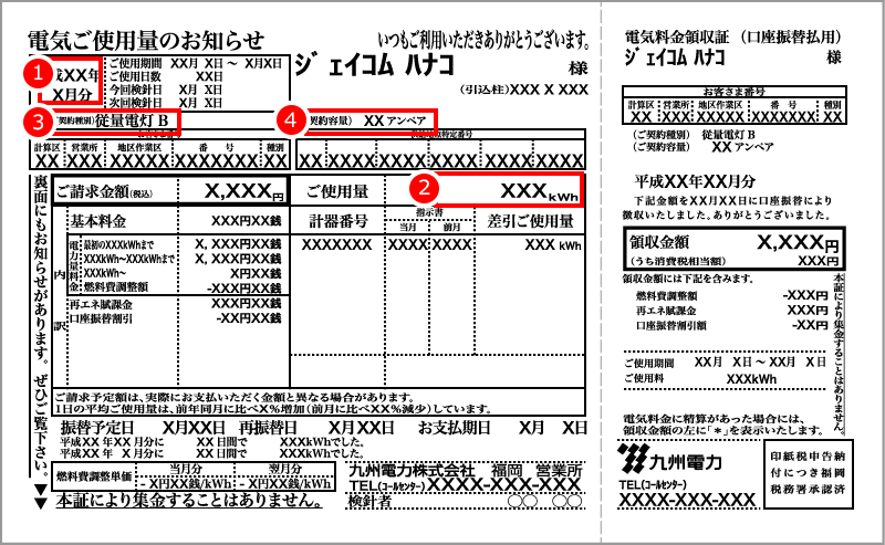 九州電力検針票