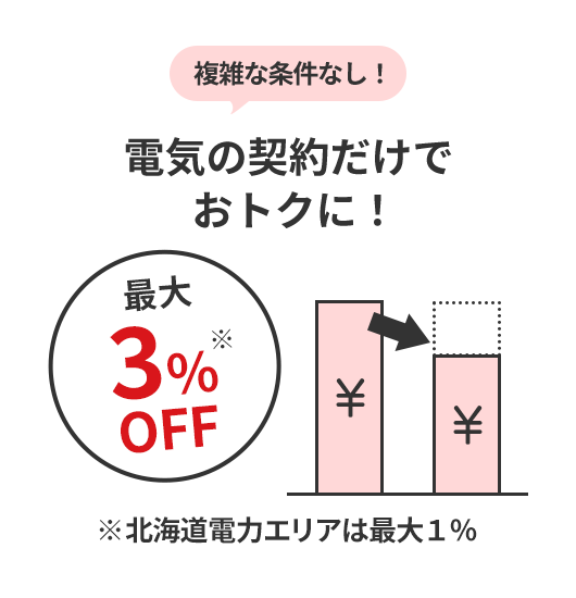 電気の契約だけでおトクに