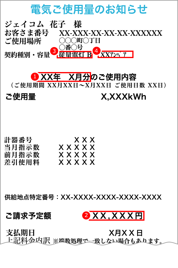 東北電力検針票