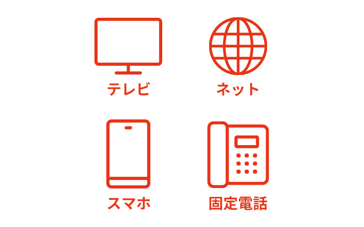 テレビ+ネットだけじゃなく電話電気ガスも