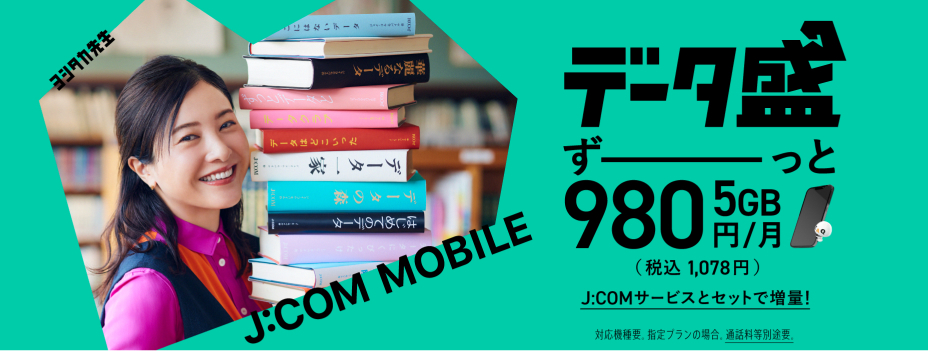 データ盛|ず~っと5GB 980円/月(税込1,078円)
