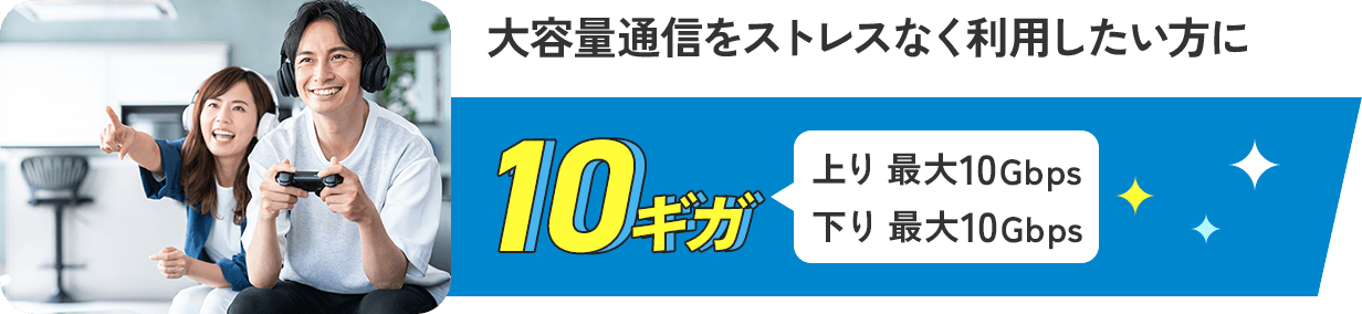 10G 大容量通信をストレスなく利用したい方に